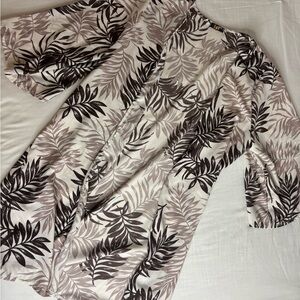 Elegant Leaf Print Women's Top